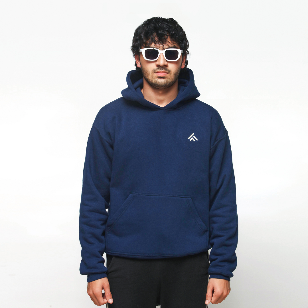 Navy Blue Oversized Unisex Hoodie